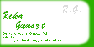 reka gunszt business card